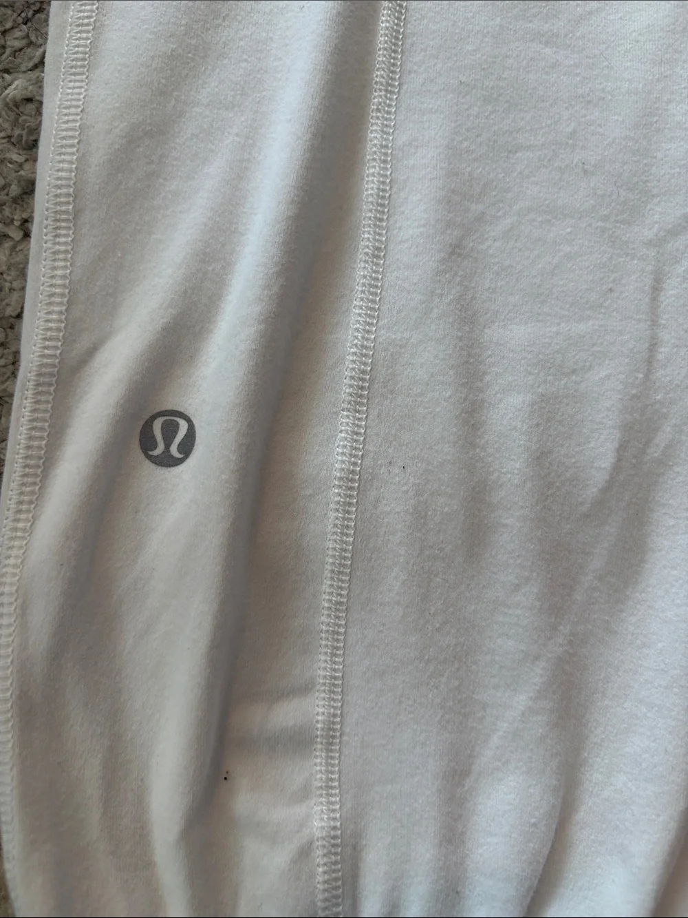 Lulu White Athletic Jogger capri